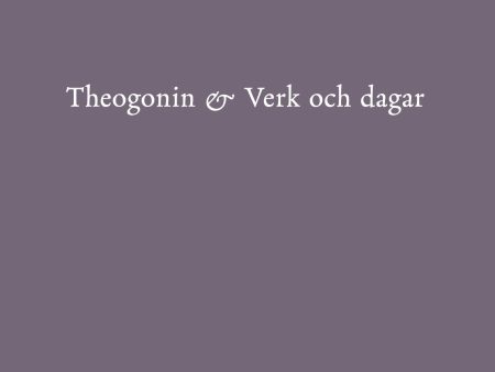 Theogonin & Verk och dagar Fashion